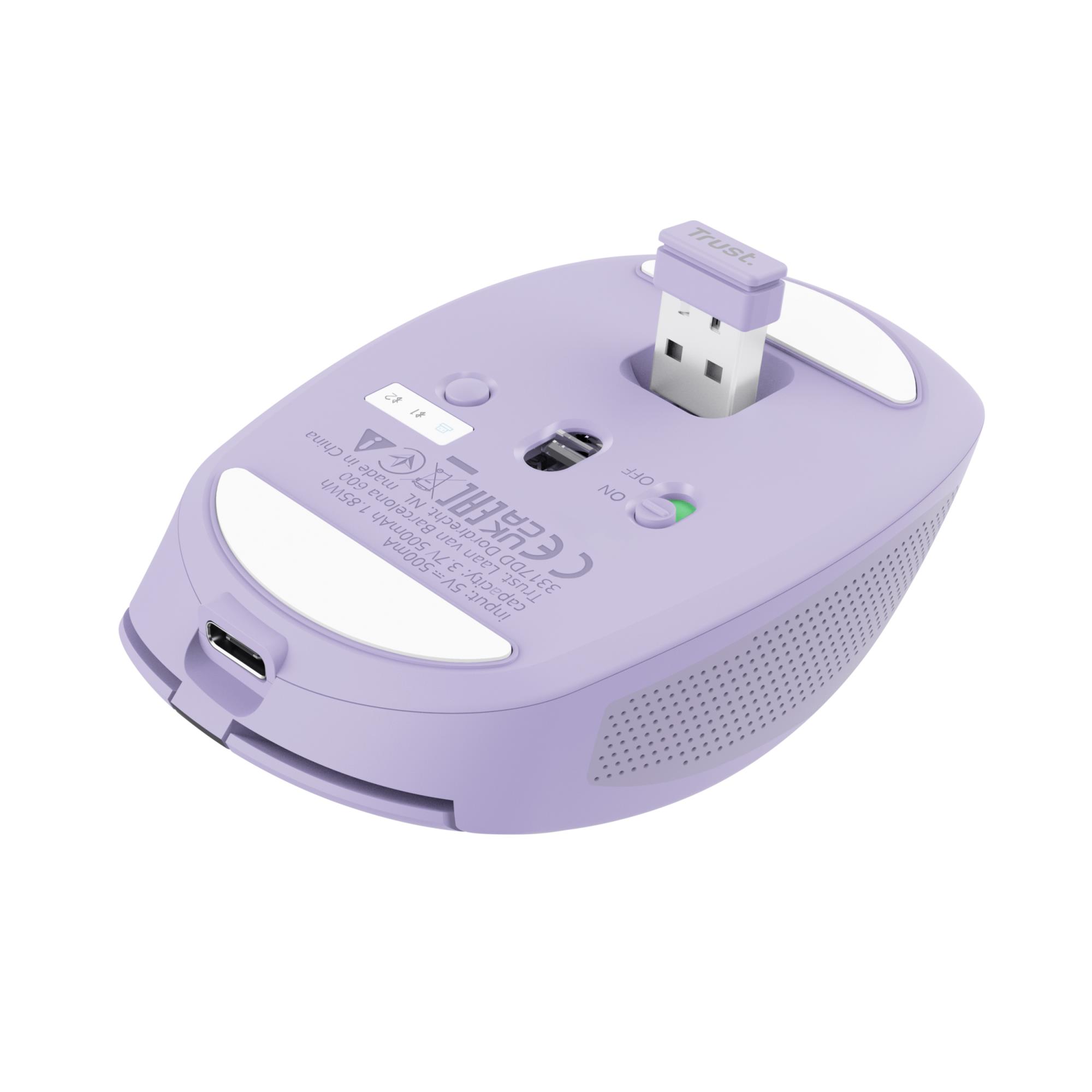 0e8ad28a-d685-4325-a861-af79bd48ab0f MOUSE USB OPTICAL WRL OZAA/PURPLE 25384 TRUST