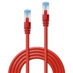 Cat6A S/FTP tinklo kabelis, 1m, raudonas, RJ45, 500MHz