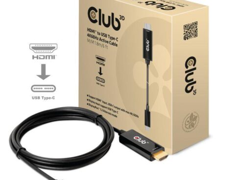 CABLE HDMI TO USB-C 1.8M/M/M CAC-1334 CLUB3D