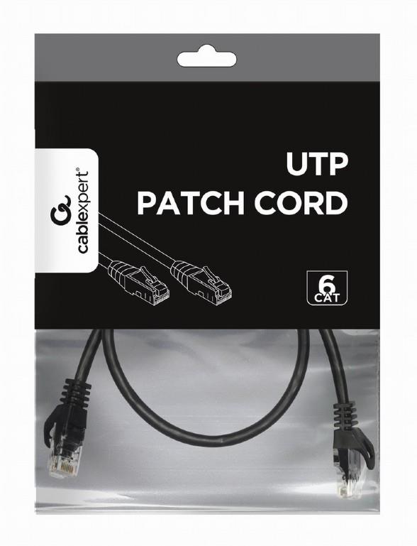 10363c99-d853-4119-a205-be55419a247e PATCH CABLE CAT6 UTP 0.25M/PP6U-0.25M/BK GEMBIRD