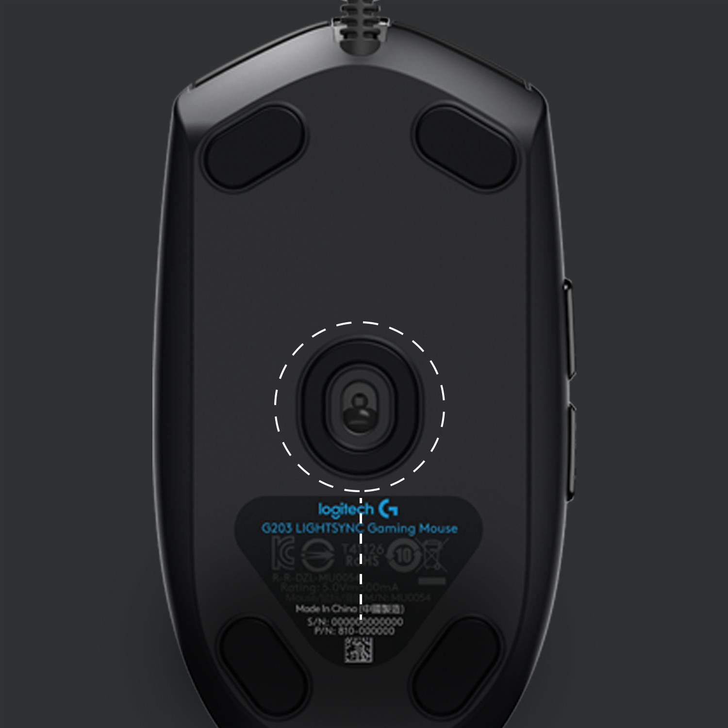 10600e54-31c8-4d65-805c-7f36e9404f23 MOUSE USB OPTICAL G203/BLACK 910-005796 LOGITECH