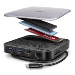 AXAGON HMC-UFO 9-in-1 dokų stotis su NVMe ir SATA palaikymu