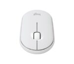 Pelė Logitech M350S balta, matoma iš šono su mygtukais