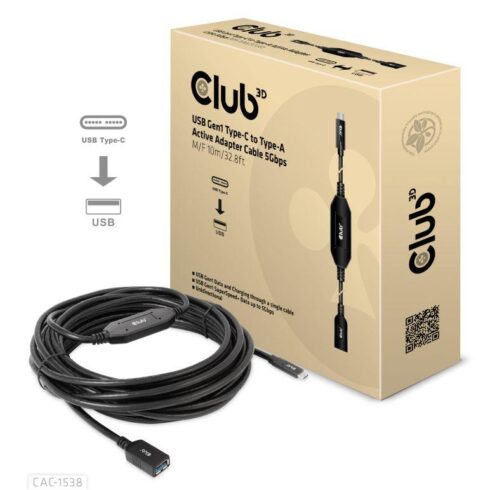 USB-C į USB adapteris 10m, 5Gbps, Club 3D CAC-1538