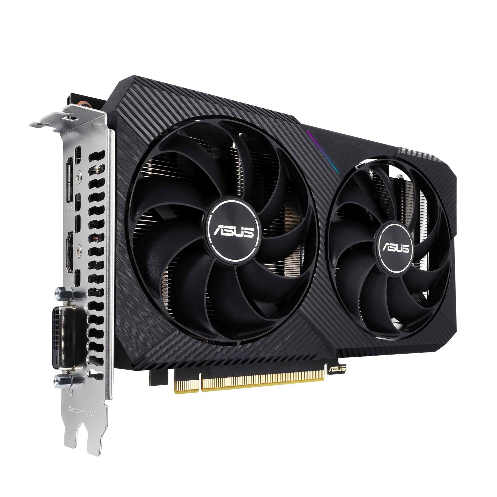 11a96c27-739a-4b3e-b1e1-4b424e2f4192 Graphics Card ASUS NVIDIA GeForce RTX 3050 8 GB GDDR6 128 bit PCIE 4.0 16x Dual Slot Fansink 1xDVI-D 1xHDMI 1xDisplayPort DUAL-RTX3050-O8G-V2