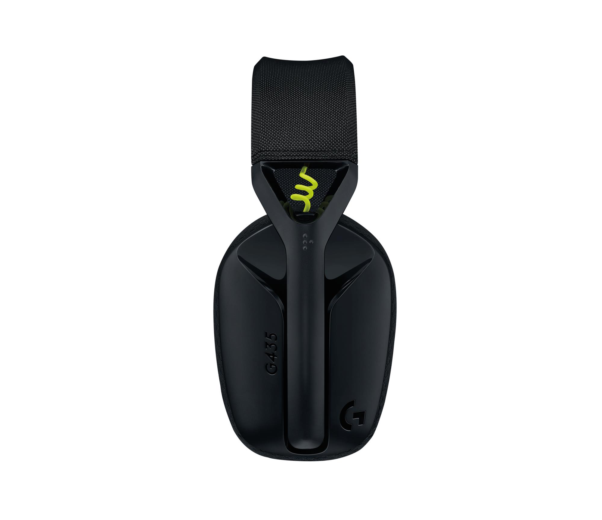 126bc2ef-91c1-4f59-aeb6-f460674488bb Ausinės Logitech G435, šoninis vaizdas su mikrofono ir mygtukų išdėstymu