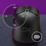 Pelė HyperX Pulsefire Haste 2, balta, šoninis vaizdas