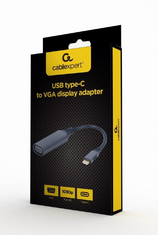 14c943ca-2ef2-487e-aeeb-474897ff958b I/O ADAPTER USB-C TO VGA/GREY A-USB3C-VGA-01 GEMBIRD