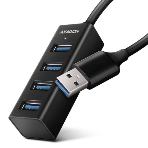 USB 3.2 4-port mini hub AXAGON HUE-M1A, aliuminio korpusas