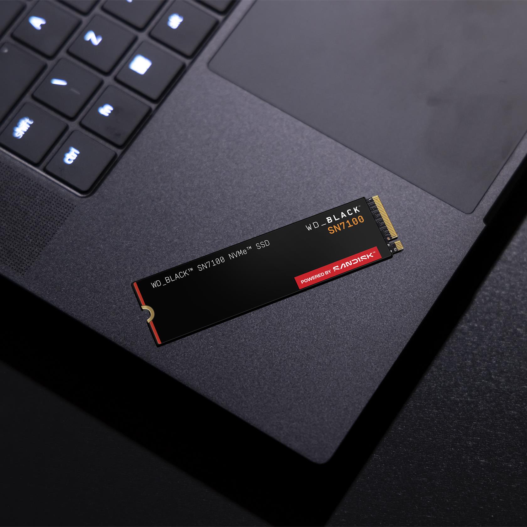 15a568e8-6ee9-4fdb-b6cf-01d3d30a3868 SSD WESTERN DIGITAL Black SN7100 2TB M.2 PCIe Gen4 NVMe 3D TLC Write speed 6900 MBytes/sec Read speed 7250 MBytes/sec WDS200T4X0E