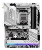 ASROCK X870 PRO RS WIFI motininė plokštė, šoninis vaizdas su prievadų išdėstymu