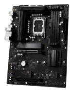 ASROCK B860PRO-A motininė plokštė, vaizdas iš šono su prievadų išdėstymu