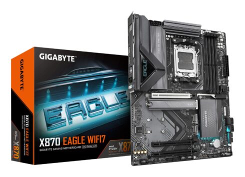 Motininė plokštė GIGABYTE X870 su DDR5 ir 4 atminties lizdais