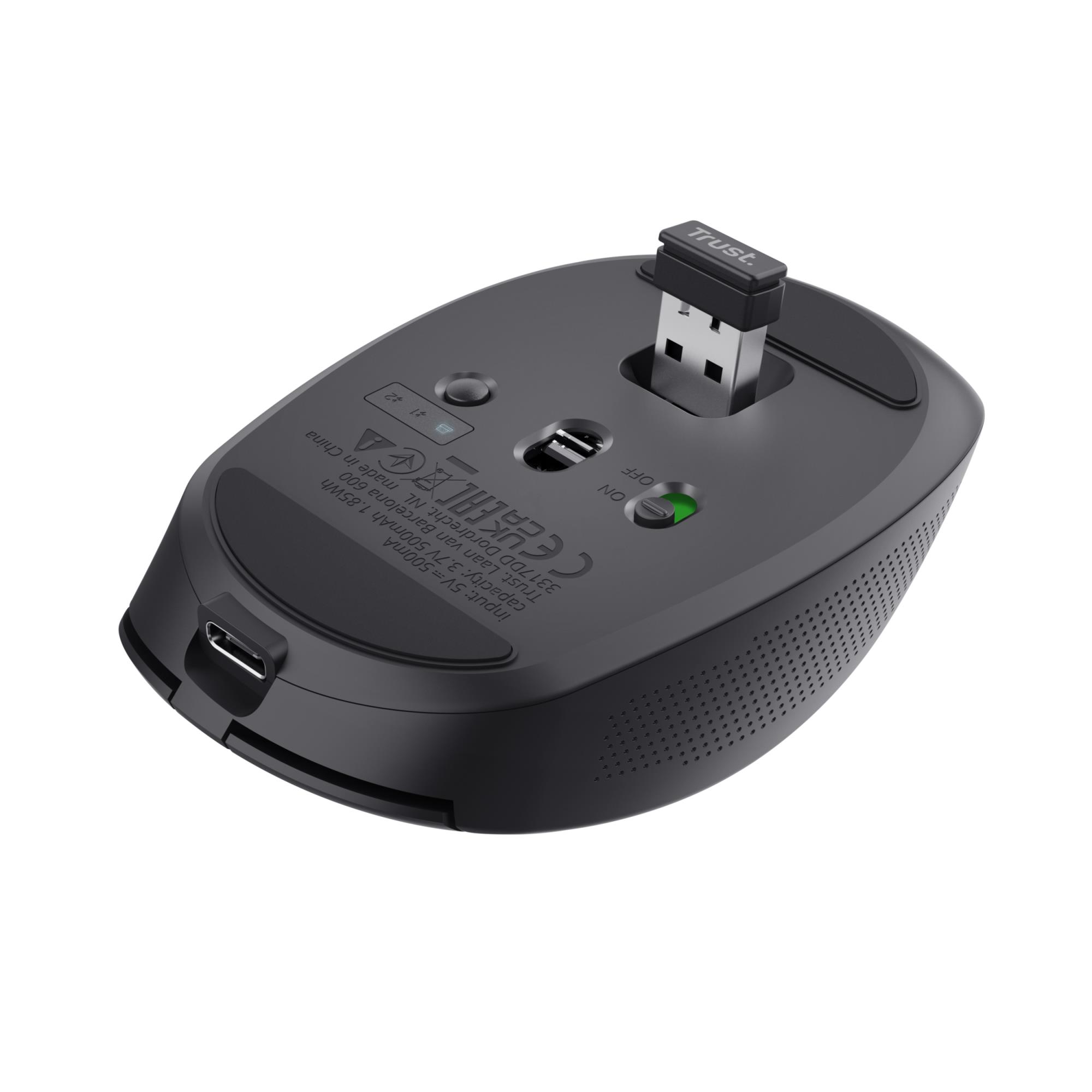 16bd8341-7215-4a48-a65b-c76b57606bfe Pelė USB optinė Ozaa, juoda, šoninis vaizdas su mygtukais