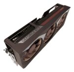 Vaizdo plokštė ASUS NVIDIA GeForce RTX 5080, šoninis vaizdas su jungtimis