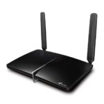 Routeris TP-LINK ARCHERMR600, šoninis vaizdas su 3 Ethernet jungtimis