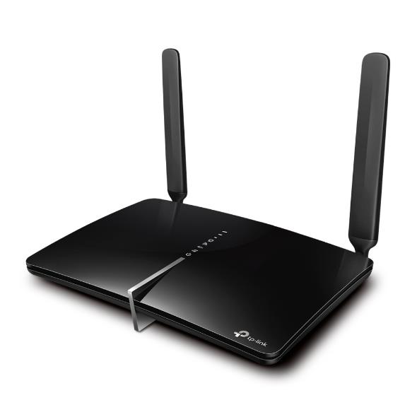 1855c2aa-653a-41fd-bfd7-da88bd64fd3d Routeris TP-LINK ARCHERMR600, šoninis vaizdas su 3 Ethernet jungtimis