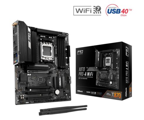 ASROCK X870PRO-AWIFI motininė plokštė su DDR5 atmintimi ir 4 lizdais