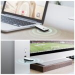 Adapterio TP-LINK TL-WN821N apžvalga iš šono, rodomas USB jungtis