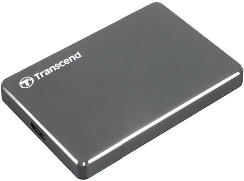 Išorinis HDD TRANSCEND StoreJet 1TB USB 3.1, pilkas