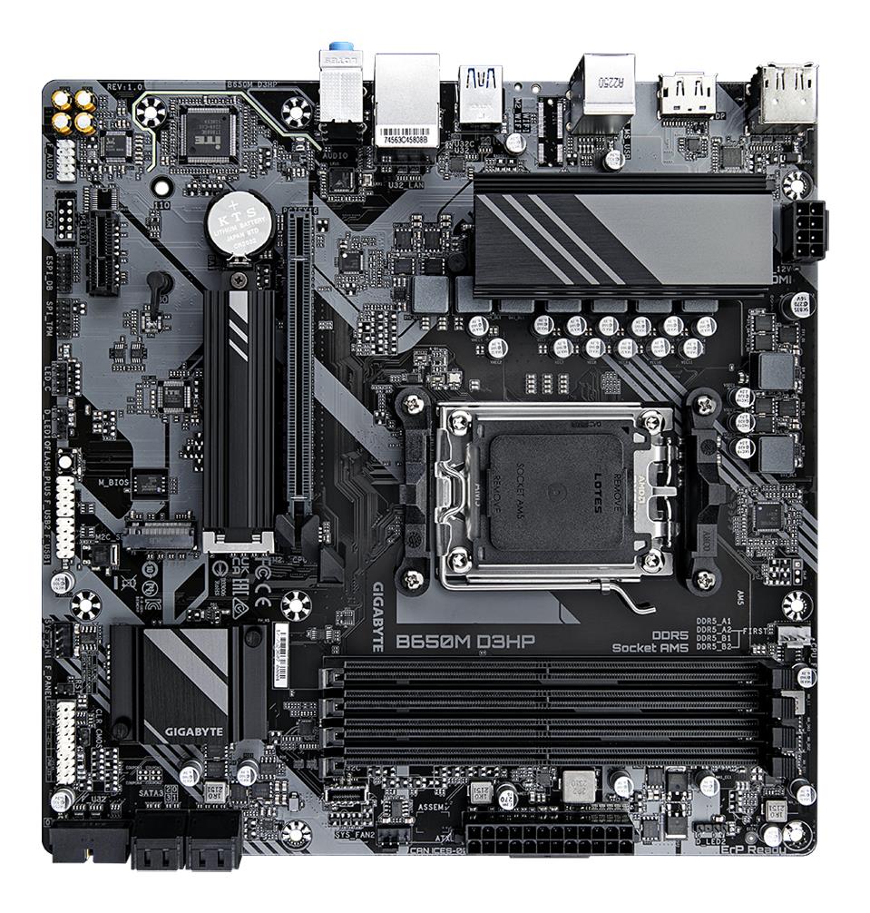 19e802df-185a-4567-a728-7ff36105abbf Mainboard GIGABYTE AMD B650 SAM5 Micro-ATX Memory DDR5 Memory slots 4 B650MD3HP1.3