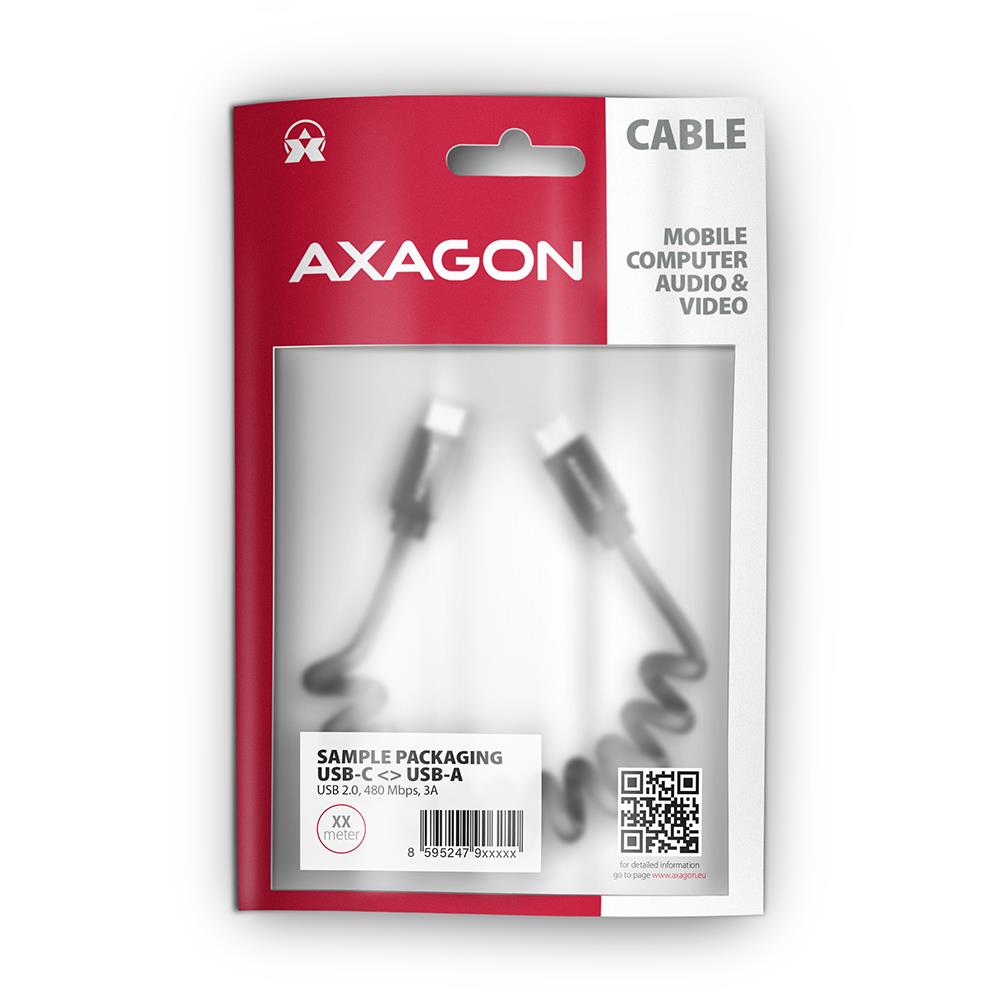 1abaa093-c5d9-4769-8a4b-58f3d5ed63d2 CABLE USB-C TO USB-C 0.6M 60W/TWISTER BLK BUCM-CM10TB AXAGON