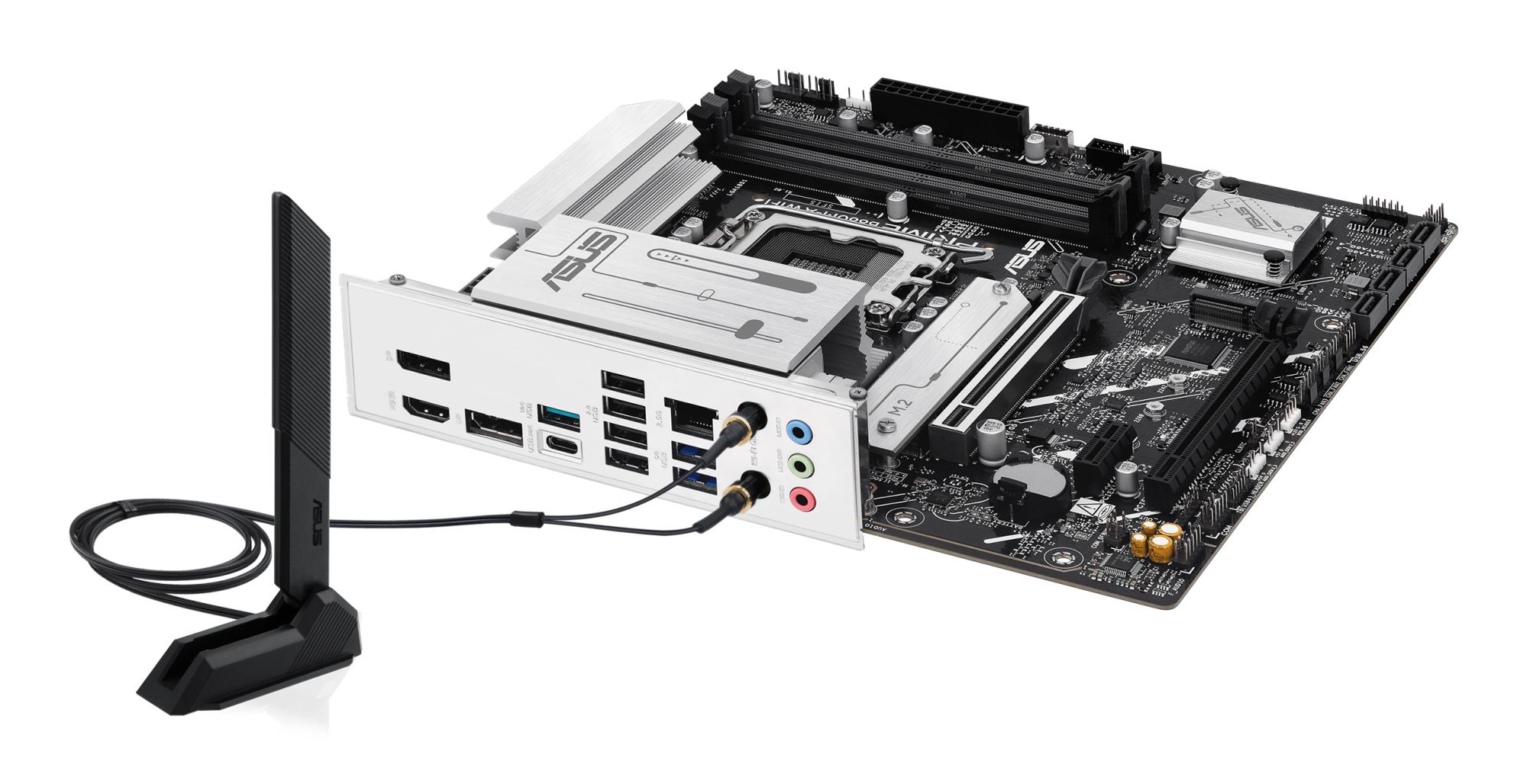 1c85ab8c-6aee-4c97-9254-cc49148c0d79 Mainboard ASUS Intel B860 Express LGA1851 Micro-ATX Memory DDR5 Memory slots 4 1xPCI-Express 4.0 1x 1xPCI-Express 4.0 16x 1xPCI-Express 5.0 16x 2xM.2 1xHDMI 1xDisplayPort 7xUSB 2.0 1xUSB-C 1xUSB-C w/Thunderbolt 1xOptical S/PDIF 1xRJ45 3xAudio port PRIMEB860M-AWIFI