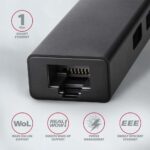 I/O HUB USB3.2 3PORT GLAN/0.2M HMA-GL3A AXAGON