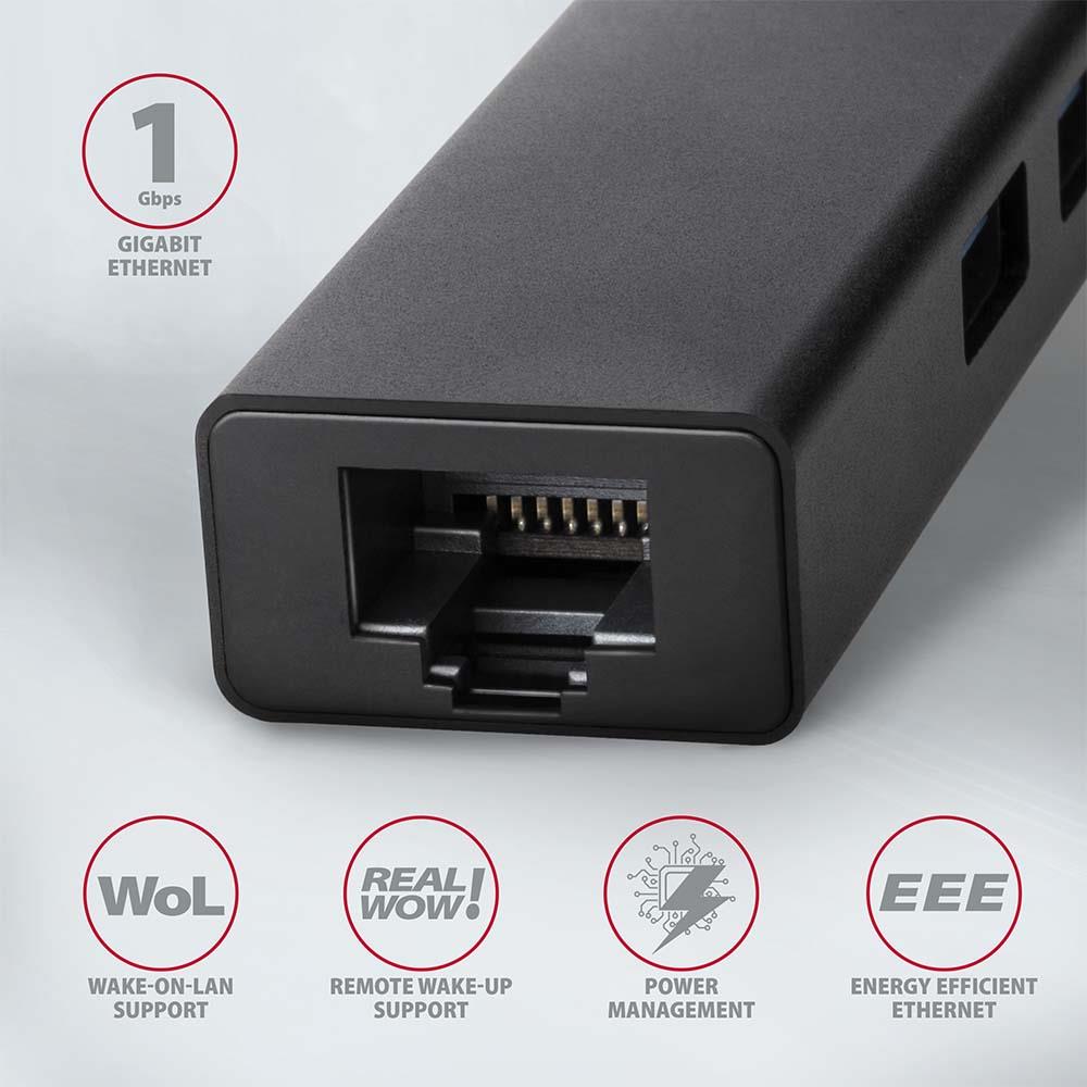 1c91c8ee-5207-4db5-9f9c-687ac610cd2e I/O HUB USB3.2 3PORT GLAN/0.2M HMA-GL3A AXAGON