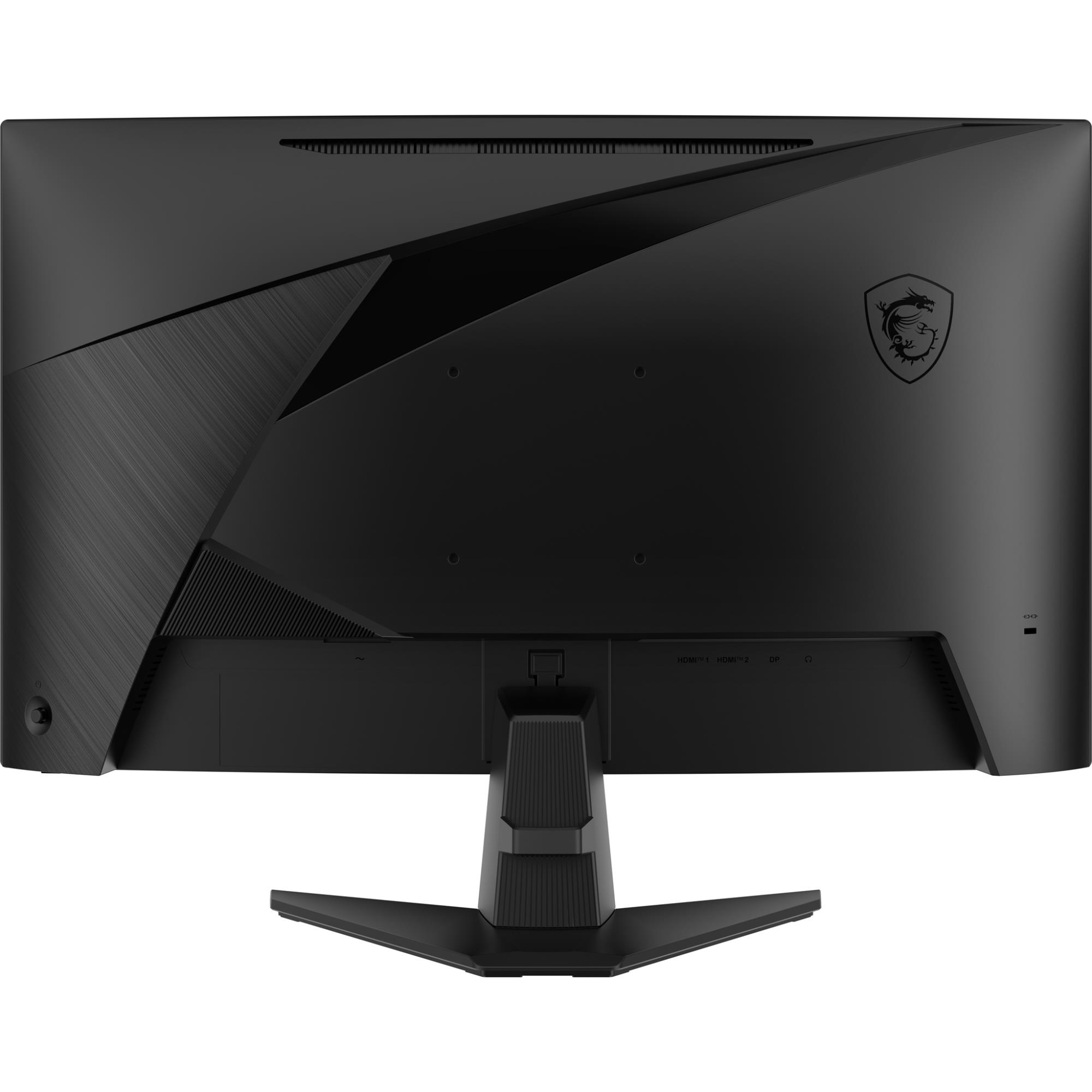 1c99c200-9cf0-4679-9748-cc51cd0d0d23 Monitorius MSI MAG27CQ6F, vaizdas iš šono su išlenktu ekranu