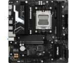 ASROCK B850M-XR2.0 motininė plokštė, matoma iš viršaus su DDR5 atminties lizdais