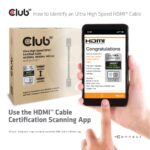 CABLE HDMI TO HDMI 1.5M/M/M CAC-1370 CLUB3D