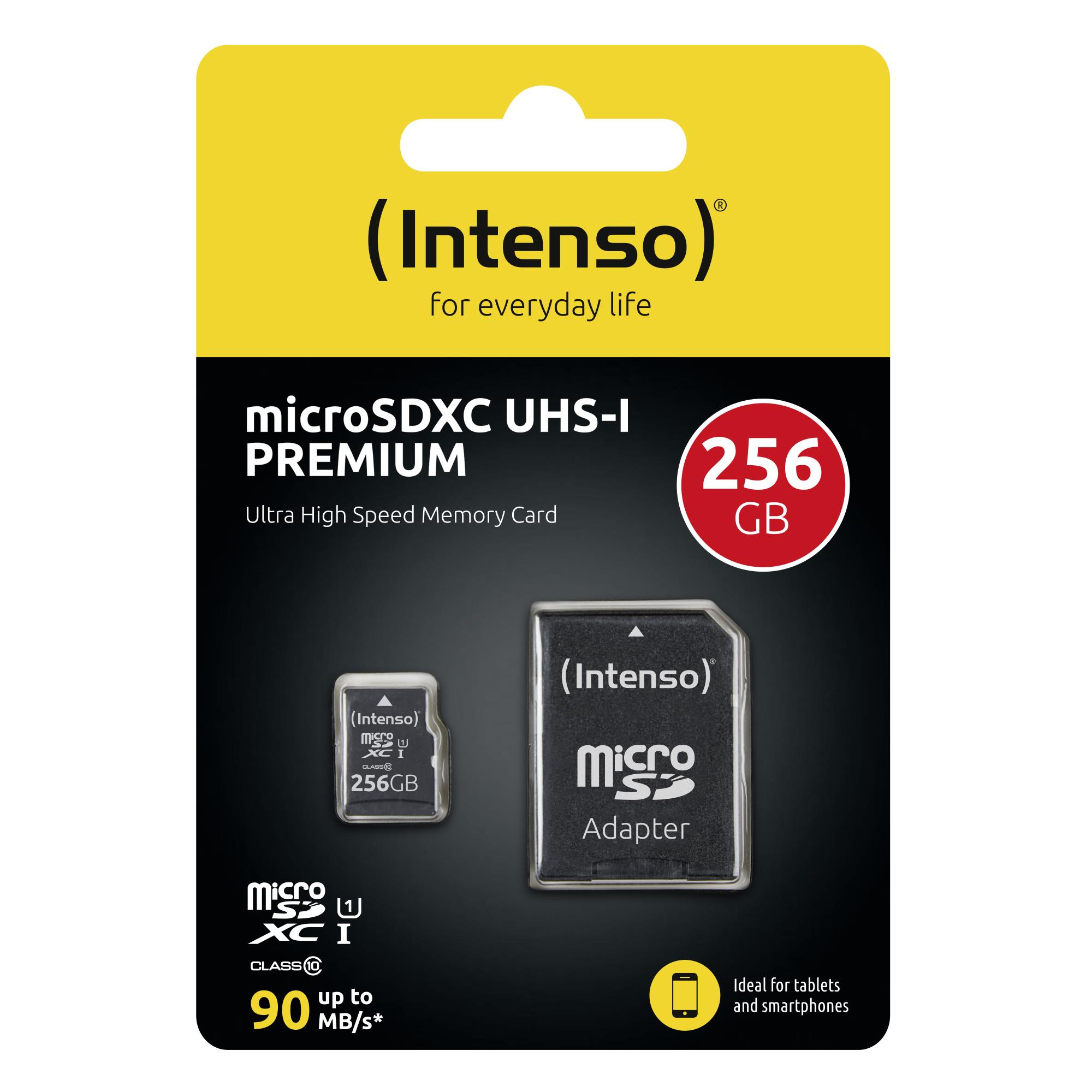1d7f9f10-cd9b-4066-87e8-eedac2e5ad66 MEMORY MICRO SDXC 256GB UHS-I/W/ADAPTER 3423492 INTENSO