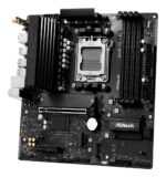 Motininė plokštė ASROCK B850M PRO-A WIFI, šoninis vaizdas su prievadų išdėstymu