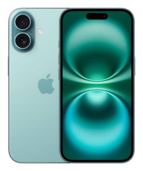 iPhone 16 su 128GB atminties, teal spalvos