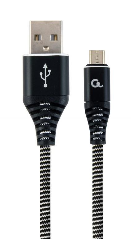 1eb54ce2-5861-4a2e-bf6c-4668e2be408a USB2 iki Micro-USB laidas 2m, juodas/baltas