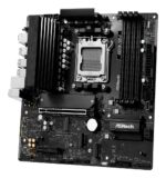 Motininė plokštė ASROCK B850MPRO-A, šoninis vaizdas su prievadų išdėstymu
