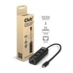 I/O HUB USB-C 3PORT su Gigabit Ethernet ir 3 USB Type-A prievadais