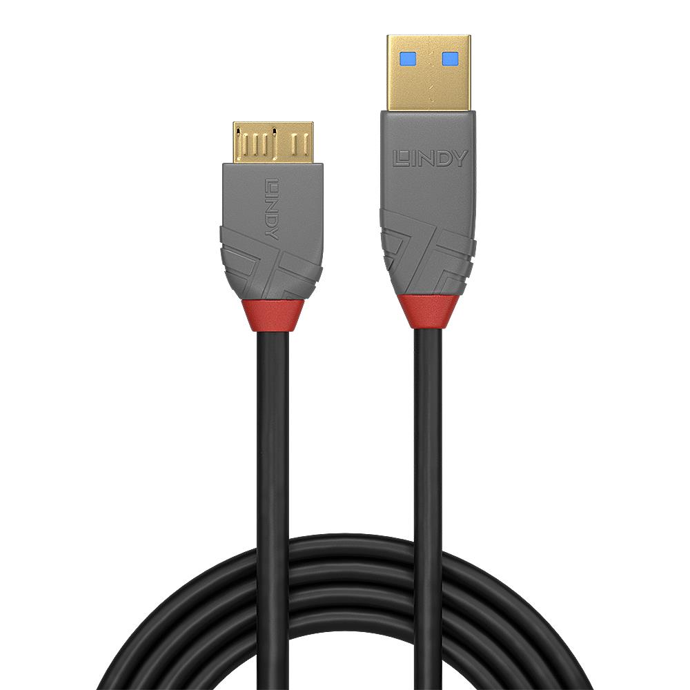 20050bcb-599d-463f-9d58-5faa7a93c565 CABLE USB3.2 A TO MICRO-B 0.5M/ANTHRA 36765 LINDY
