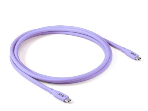 CABLE USB-C TO USB-C 2M/M/M PURPLE CAC-3004 CLUB3D