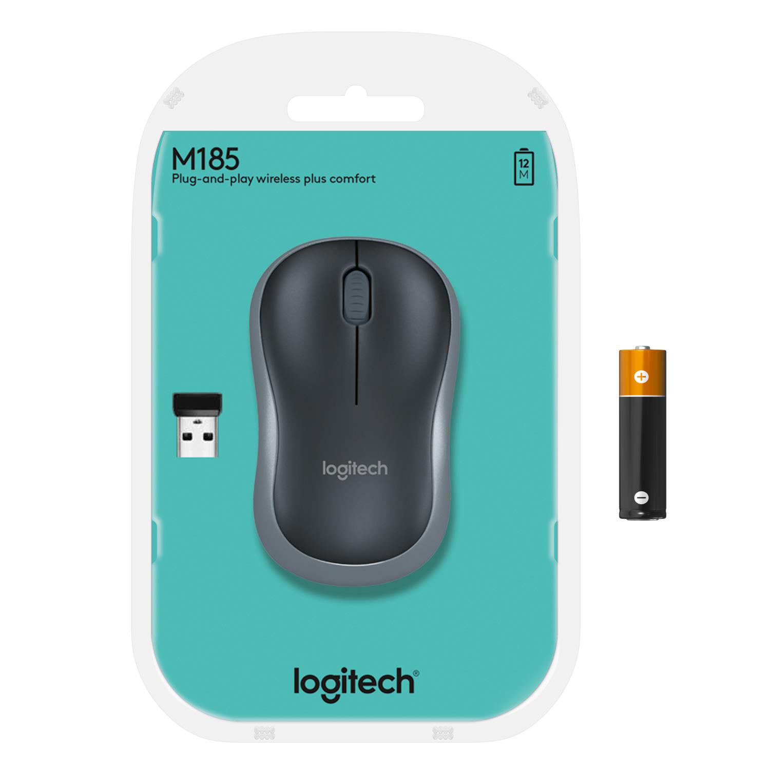 217b2a55-2305-4305-9904-52755504661e MOUSE USB OPTICAL WRL M185/GREY 910-002238 LOGITECH