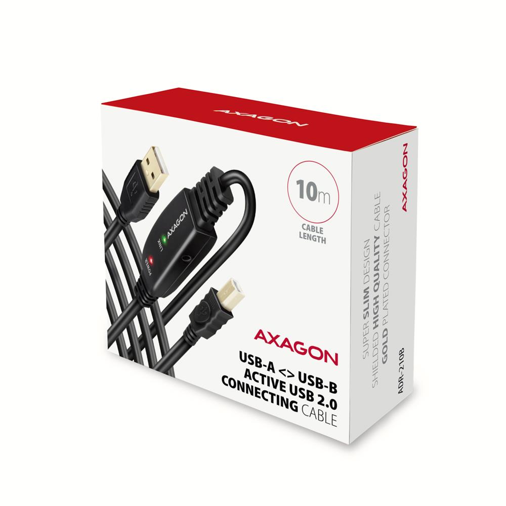 21954715-8a93-48ae-a8fe-ef7d049d8541 CABLE USB2.0 A-M/B-M ACTIVE/10M ADR-210B AXAGON