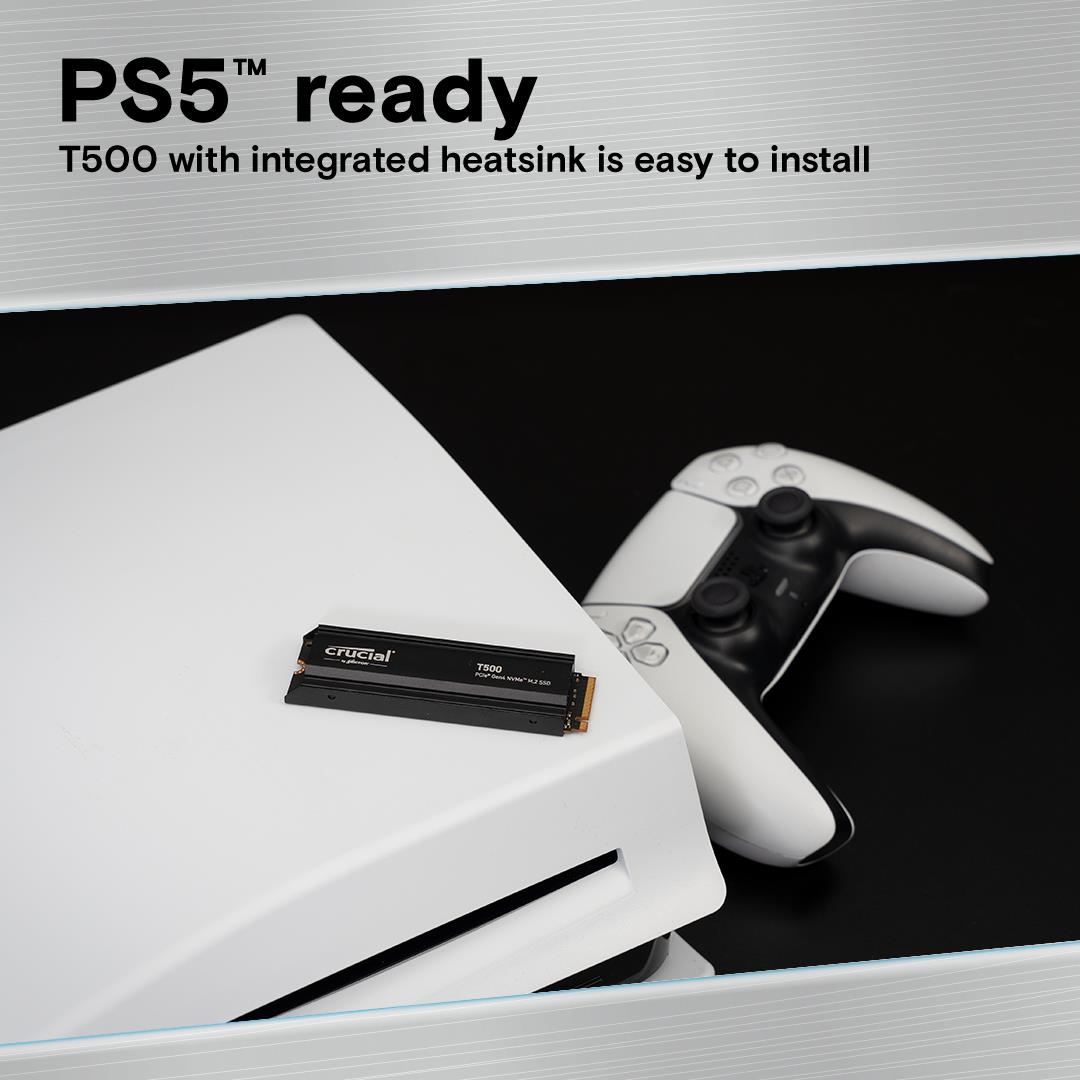 21e64fe6-3f07-4f1e-a102-dfafd60519a2 SSD CRUCIAL T500 1TB M.2 PCIe Gen4 NVMe 3D NAND Write speed 6800 MBytes/sec Read speed 7300 MBytes/sec TBW 600 TB CT1000T500SSD5