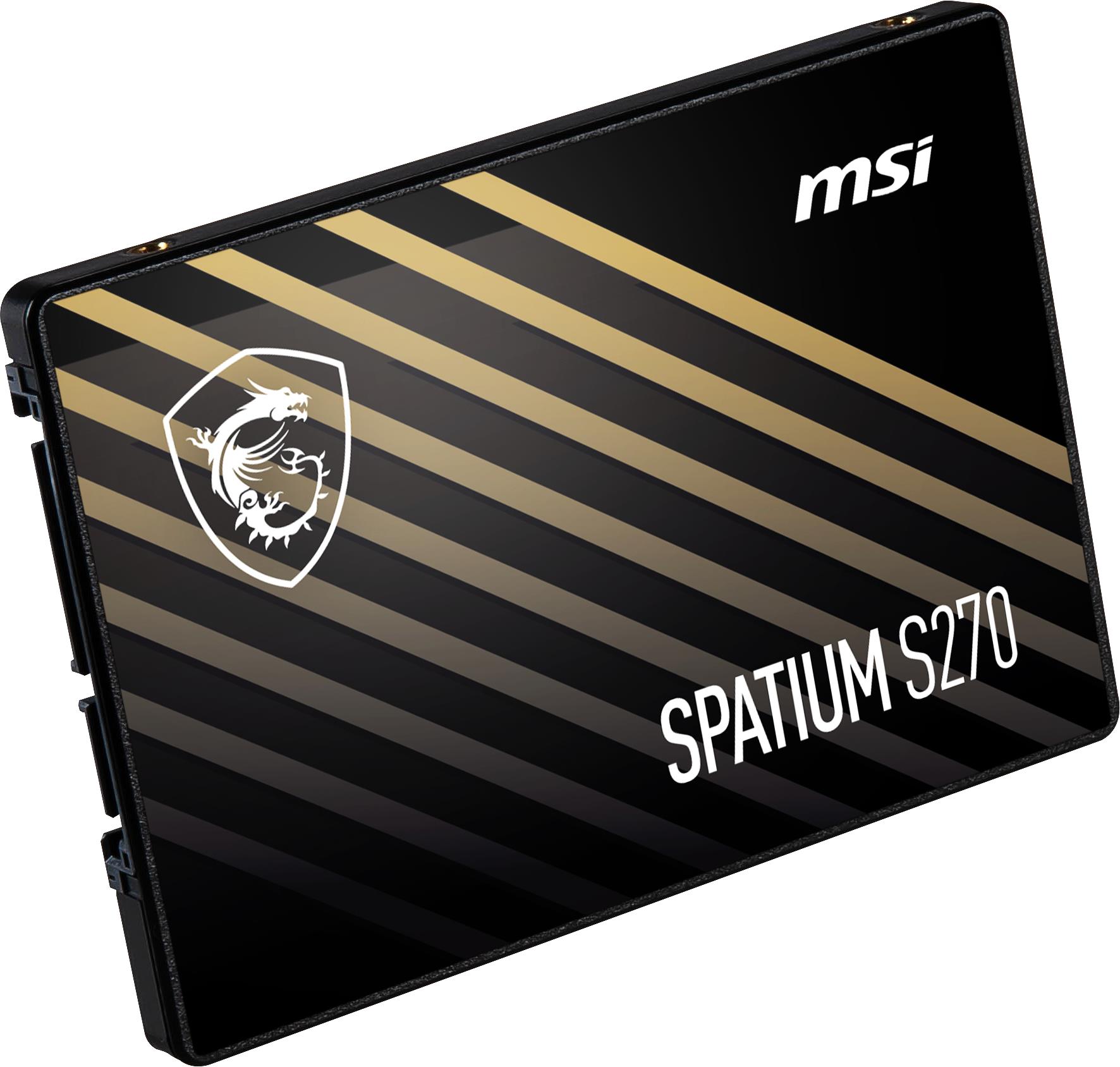 2222999b-ff1b-414c-ad67-49f3ee6b5998 SSD MSI SPATIUM S270 480GB SATA 3D NAND Write speed 450 MBytes/sec Read speed 500 MBytes/sec 2,5" TBW 250 TB MTBF 2000000 hours S78-440E350-P83