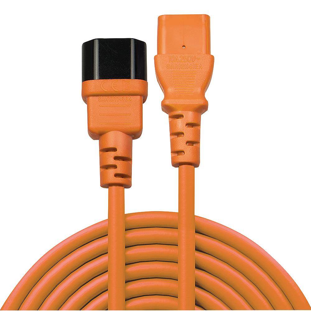 22270dce-bded-40e5-b963-c01cf2b2d413-1 CABLE POWER IEC EXTENSION 2M/ORANGE 30475 LINDY