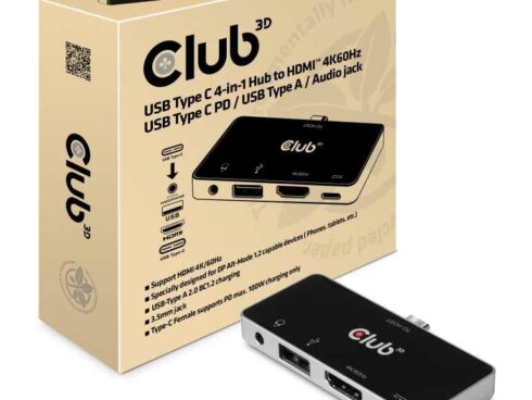 I/O HUB 4IN1 USB-C TO HDMI/100W CSV-1591 CLUB3D