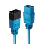 IEC maitinimo kabelis 3m, mėlynas, C19 ir C20 jungtys