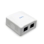 CAT6 UTP 2-port paviršiaus montavimo dėžutė su keystone jungtimis