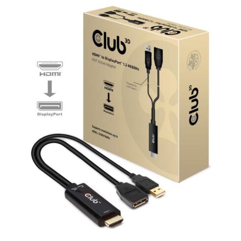 HDMI į DisplayPort aktyvus adapteris CAC-1331, 4K 60Hz