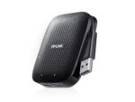 I/O HUB USB3 4PORT/UH400 TP-LINK, matomas iš šono su prijungtais kabeliais